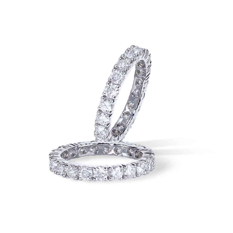 Claw set full eternity ring