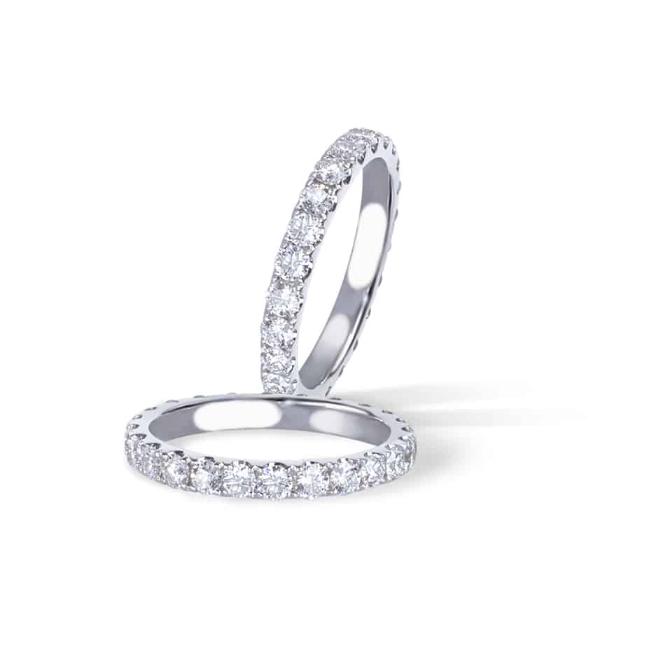 Microset diamond full eternity ring