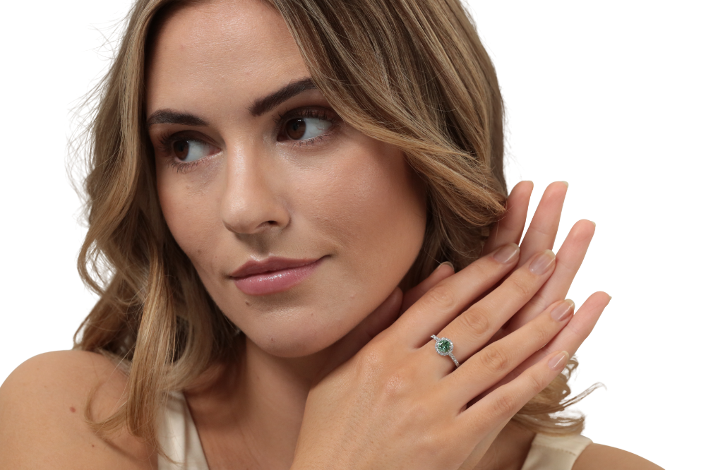 Leyla mint tourmaline ring