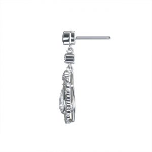 HST Diamond drop cluster earrings
