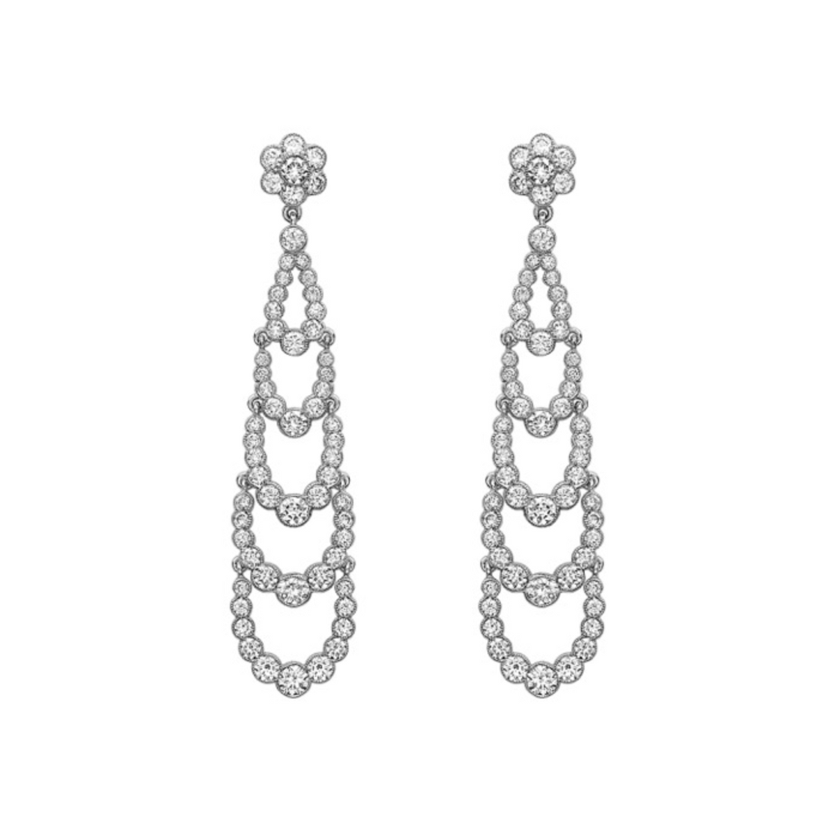 Diamond chandelier earrings