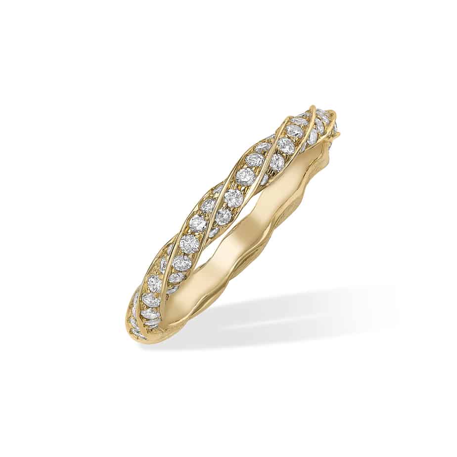 Twist diamond full eternity ring