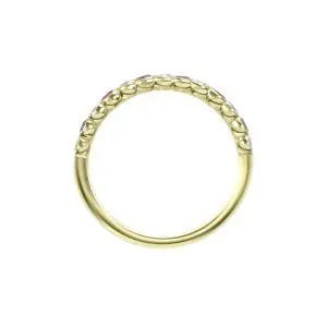Ruby and diamond cup half eternity ring