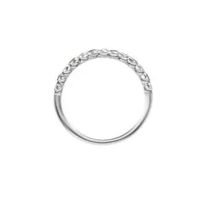 Ruby and diamond cup half eternity ring