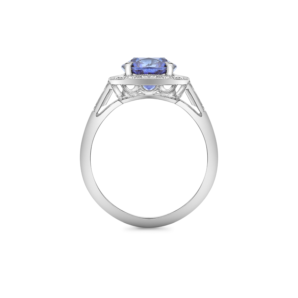 Vintage sapphire and diamond cluster ring