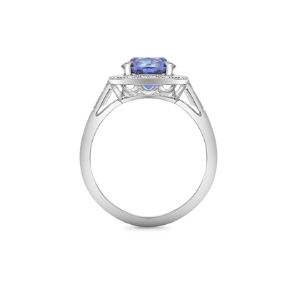 Vintage sapphire and diamond cluster ring