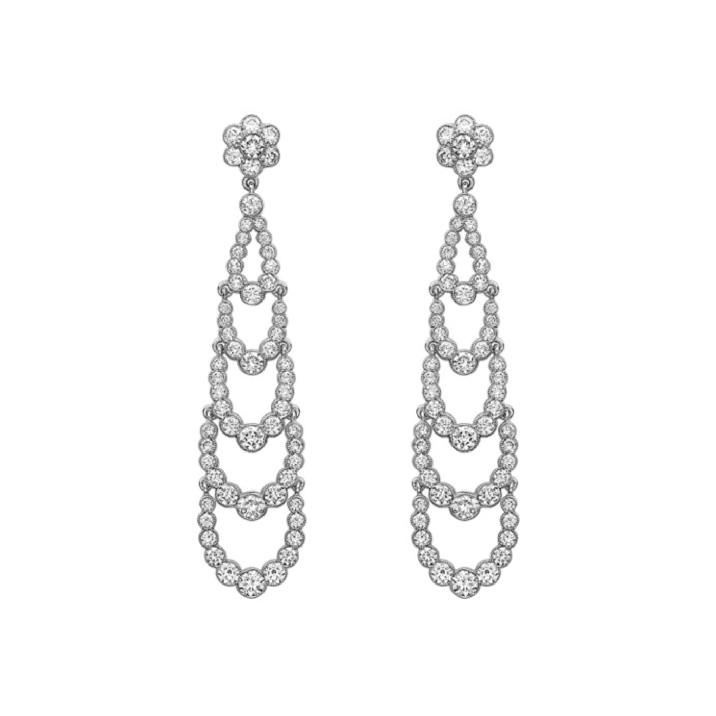 Diamond chandelier earrings