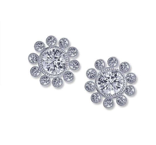 Diamond large RO earrings