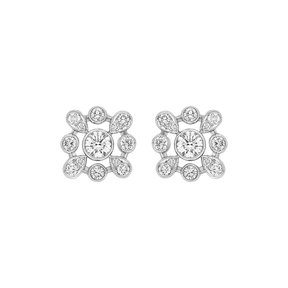 Diamond Snowflake Earrings