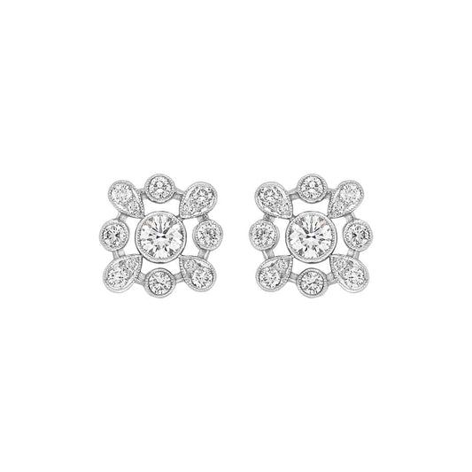 Diamond Snowflake Earrings